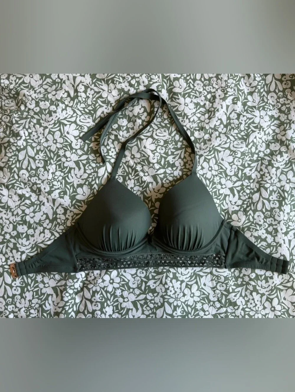 Shade & Shore Teal Bikini Set with White Trim